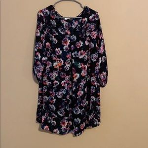 Black floral dress